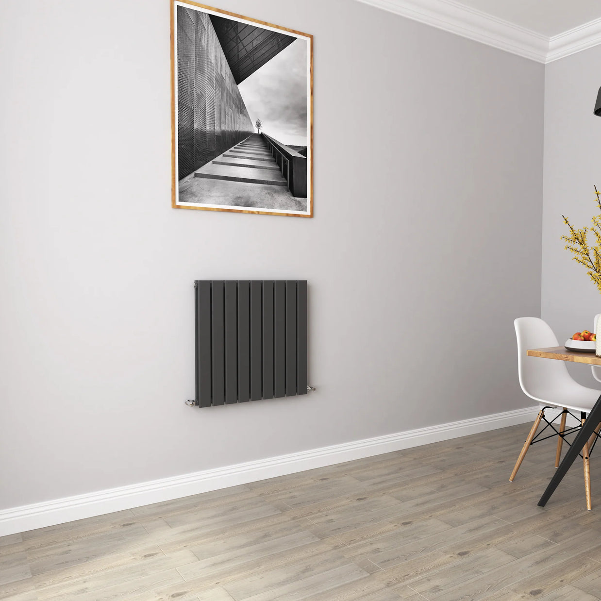 Horizontal Flat Panel Designer Radiator – Single or Double Panel | modern Central heating Radiator | BS EN 442 Certified | Wall Mounted - Choice Of Width