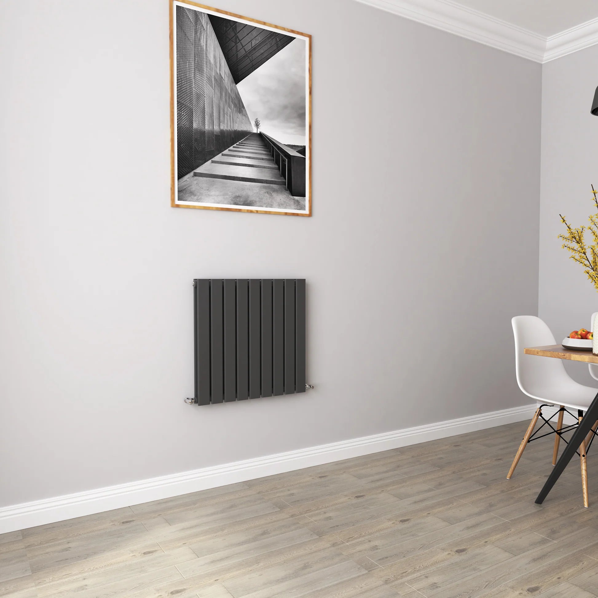 Horizontal Flat Panel Designer Radiator – Single or Double Panel | modern Central heating Radiator | BS EN 442 Certified | Wall Mounted - Choice Of Width