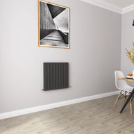 Horizontal Flat Panel Designer Radiator – Single or Double Panel | modern Central heating Radiator | BS EN 442 Certified | Wall Mounted - Choice Of Width