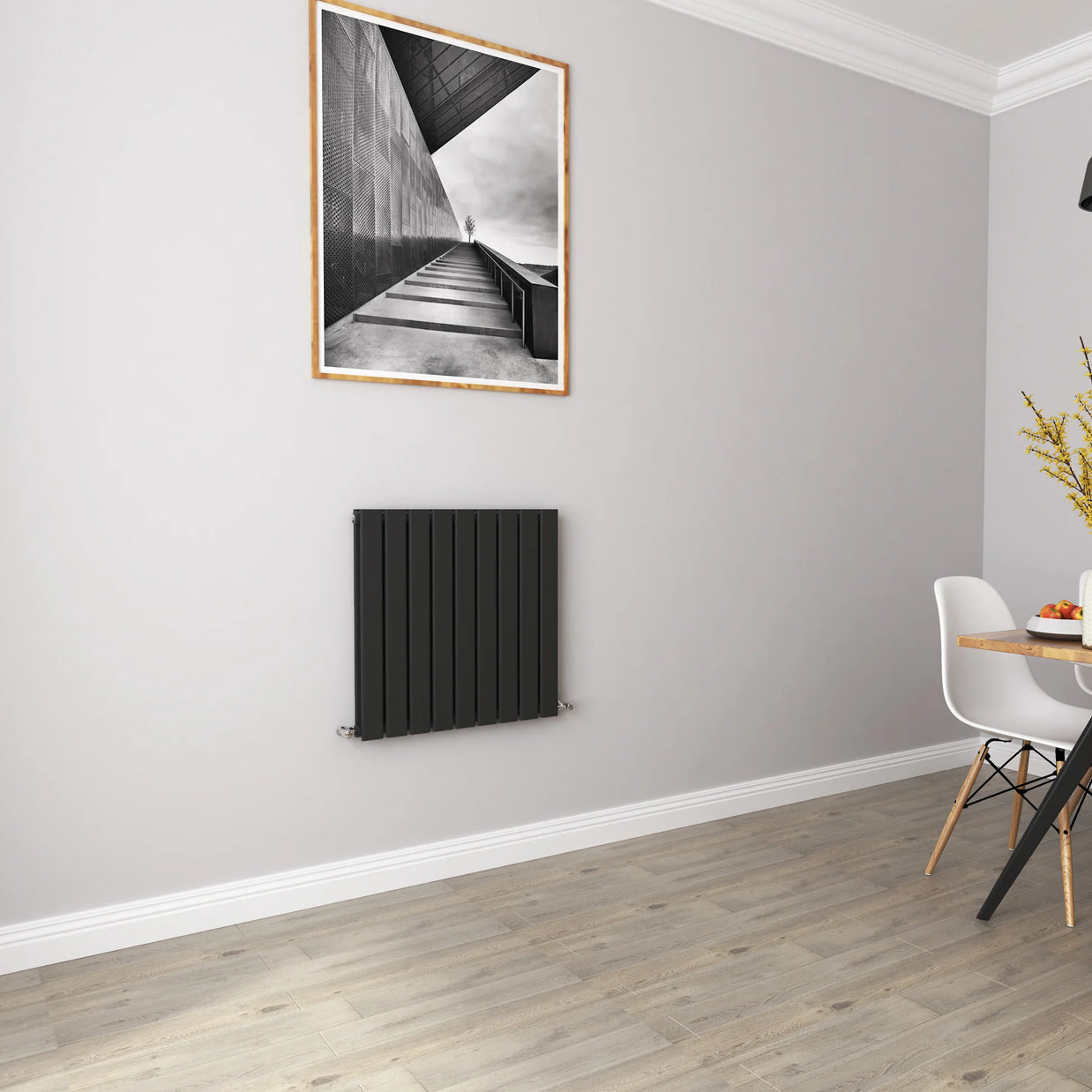 Horizontal Flat Panel Designer Radiator – Single or Double Panel | modern Central heating Radiator | BS EN 442 Certified | Wall Mounted - Choice Of Width