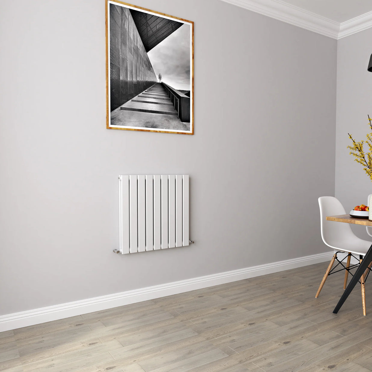 Horizontal Flat Panel Designer Radiator – Single or Double Panel | modern Central heating Radiator | BS EN 442 Certified | Wall Mounted - Choice Of Width