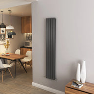 Flat Panel Vertical Central heating Radiator – Single or Double Panel | modern Designer Style | BS EN 442 Certified - Choice of Size