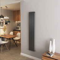 Flat Panel Vertical Central heating Radiator – Single or Double Panel | modern Designer Style | BS EN 442 Certified - Choice of Size