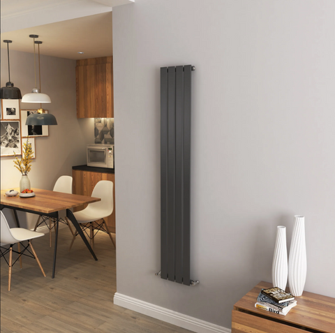 Flat Panel Vertical Central heating Radiator – Single or Double Panel | modern Designer Style | BS EN 442 Certified - Choice of Size