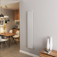 Flat Panel Vertical Central heating Radiator – Single or Double Panel | modern Designer Style | BS EN 442 Certified - Choice of Size