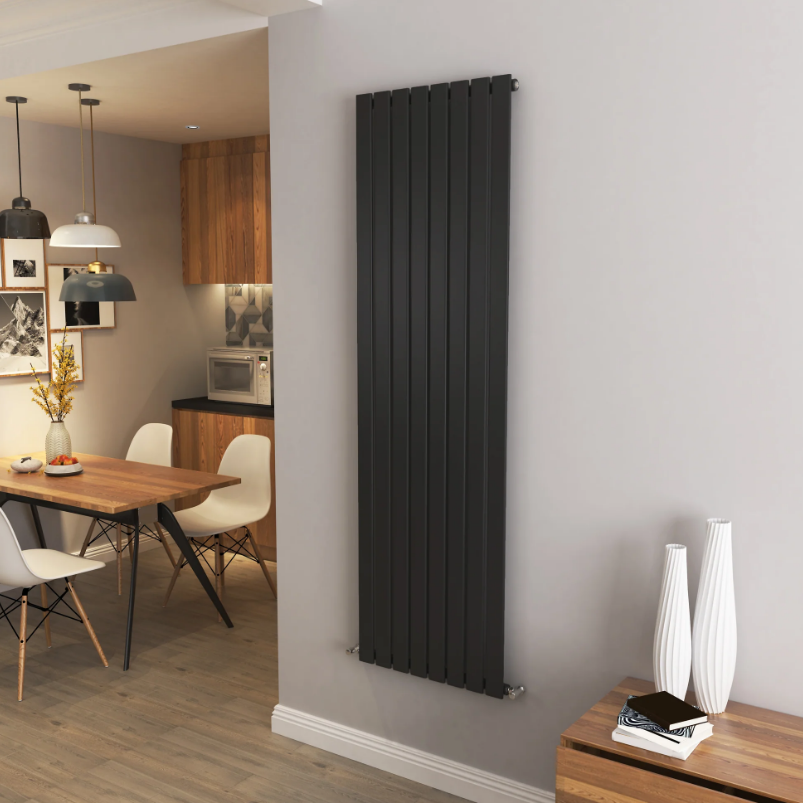 Flat Panel Vertical Central heating Radiator – Single or Double Panel | modern Designer Style | BS EN 442 Certified - Choice of Size