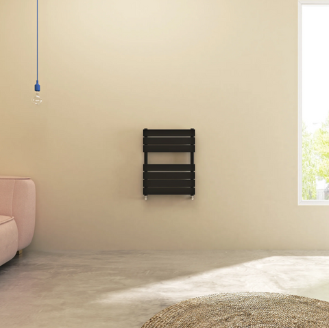 Flat Panel heated Towel Rail Radiator – Designer Finish | 1.6mm Steel | 25-Year Warranty | BS EN 442 - Choice of Size