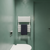 Flat Panel heated Towel Rail Radiator – Designer Finish | 1.6mm Steel | 25-Year Warranty | BS EN 442 - Choice of Size