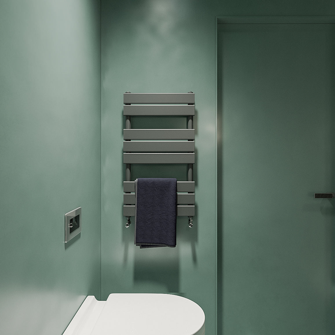 Flat Panel heated Towel Rail Radiator – Designer Finish | 1.6mm Steel | 25-Year Warranty | BS EN 442 - Choice of Size