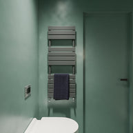 Flat Panel heated Towel Rail Radiator – Designer Finish | 1.6mm Steel | 25-Year Warranty | BS EN 442 - Choice of Size