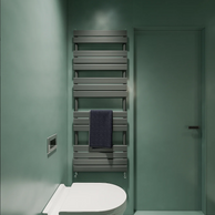 Flat Panel heated Towel Rail Radiator – Designer Finish | 1.6mm Steel | 25-Year Warranty | BS EN 442 - Choice of Size