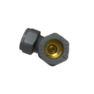 Valves - Angled Radiator Valves – 15mm BSP |  Manual Control | Brass Construction | Pair | Chrome / Anthracite
