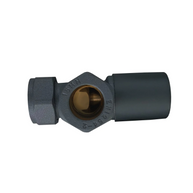 Valves - Angled Radiator Valves – 15mm BSP |  Manual Control | Brass Construction | Pair | Chrome / Anthracite
