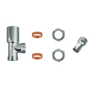 Valves - Angled Radiator Valves – 15mm BSP |  Manual Control | Brass Construction | Pair | Chrome / Anthracite