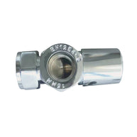 Valves - Angled Radiator Valves – 15mm BSP |  Manual Control | Brass Construction | Pair | Chrome / Anthracite