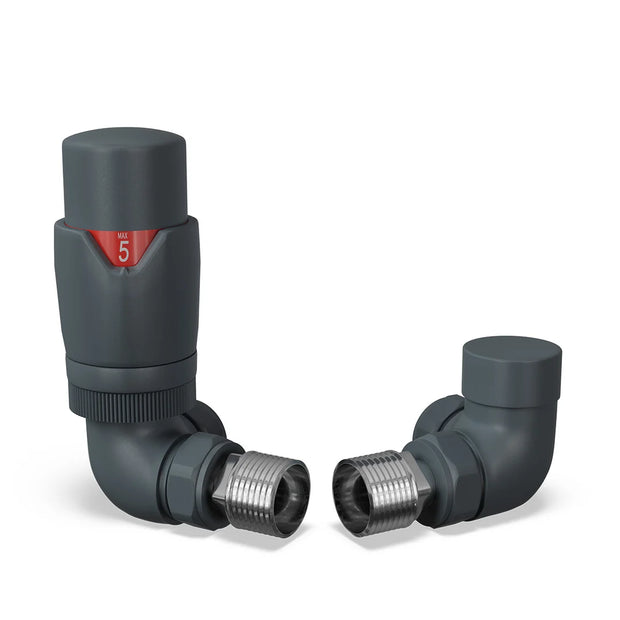 TRV Corner Thermostatic Radiator Valves – 15mm TRV & Lockshield Set