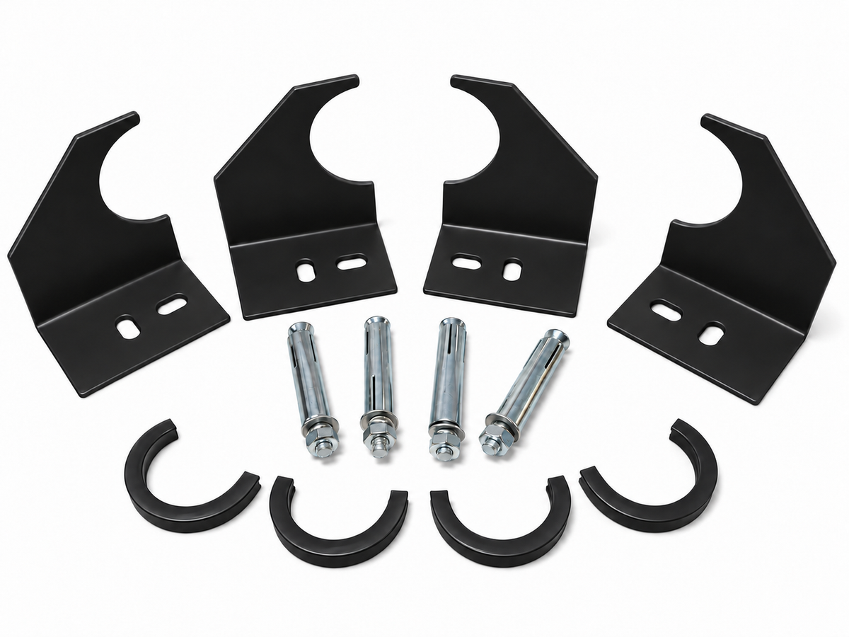 Single Arm Radiator Wall Brackets for Single Panel Designer Radiators with Fixing Kit - Set of 4 - White, Black and Anthracite