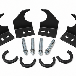 Single Arm Radiator Wall Brackets for Single Panel Designer Radiators with Fixing Kit - Set of 4 - White, Black and Anthracite