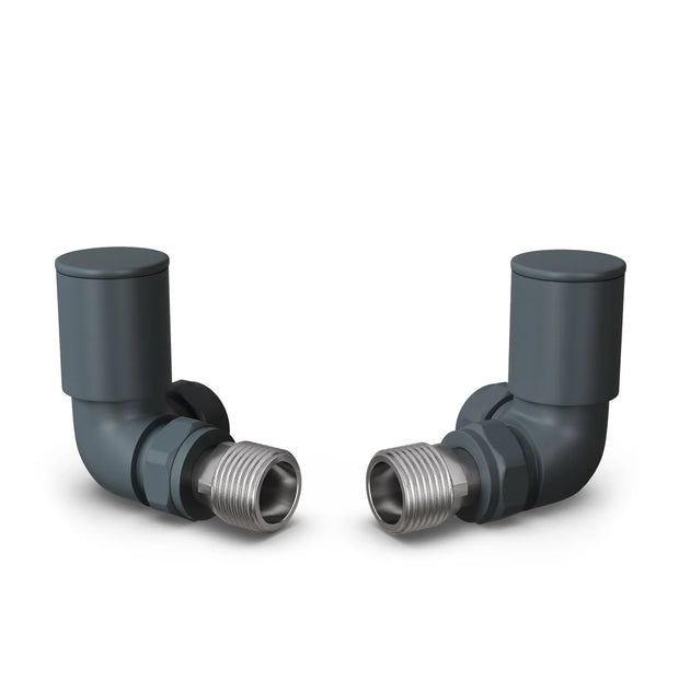 Round Corner Radiator Valves 15mm - 4 Colors