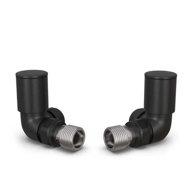 Round Corner Radiator Valves 15mm - 4 Colors