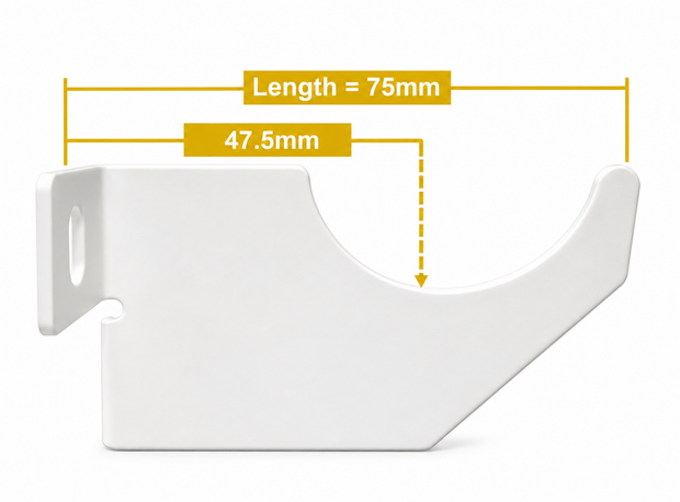 Single Arm Radiator Wall Brackets for Single Panel Designer Radiators with Fixing Kit - Set of 4 - White, Black and Anthracite