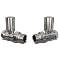 Round Straight Radiator Valves 15mm – 4 Colours