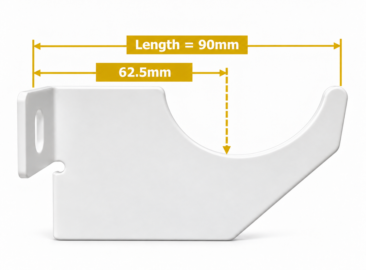 Single Arm Radiator Wall Brackets for Double Panel Designer Radiators with Fixing Kit - Set of 4 - White, Black and Anthracite