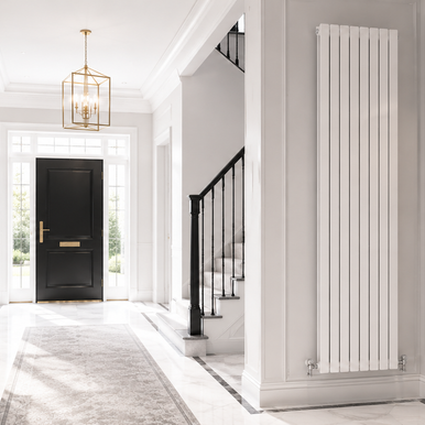 Flat Panel Vertical Central heating Radiator – Single or Double Panel | modern Designer Style | BS EN 442 Certified - White/ Anthracite/ Black 1600mm 1800mm Choice of Size