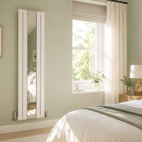 Flat Panel / Oval Panel Mirror Radiator – White / Anthracite 1800mm Multiple Sizes