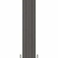 Vertical radiator wall mounted retro style interior decotation anthracite