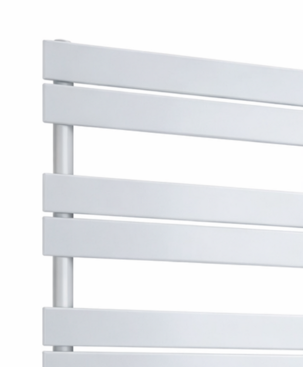 White radiator on a white background