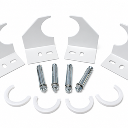 Single Arm Radiator Wall Brackets for Single Panel Designer Radiators with Fixing Kit - Set of 4 - White, Black and Anthracite